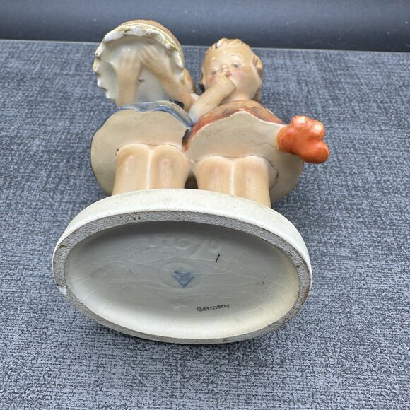 Goebel Hummel Figurine 176/0 "Happy Birthday" TMK2 Full Bee 5" 2 Girls 1950s - Picture 6 of 16